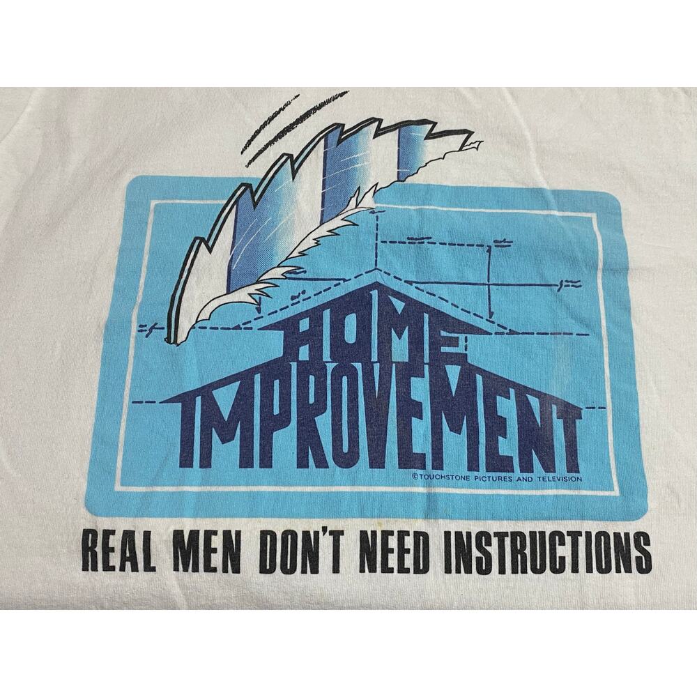 Vintage Stanley Desantis Home Improvement Shirt Mens Large White TV Show 90s